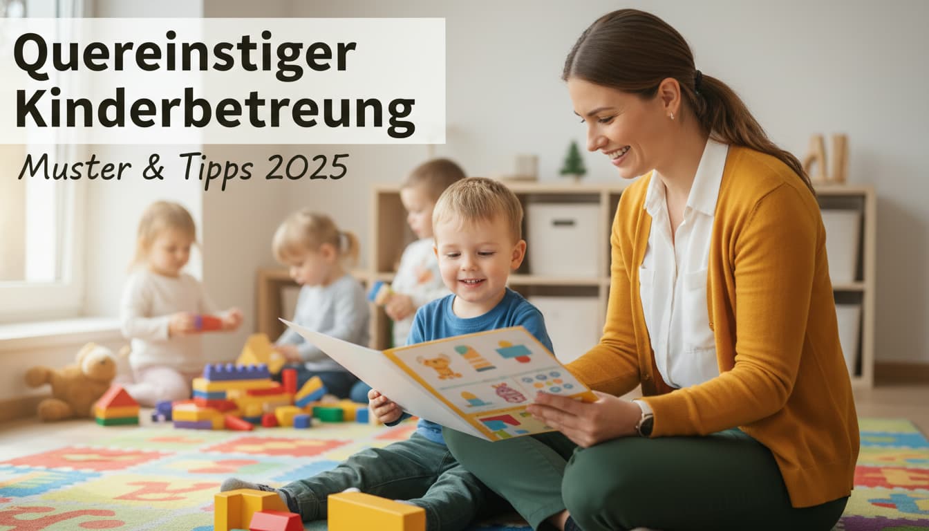 Bewerbung Quereinsteiger Kinderbetreuung: Muster & Tipps 2026