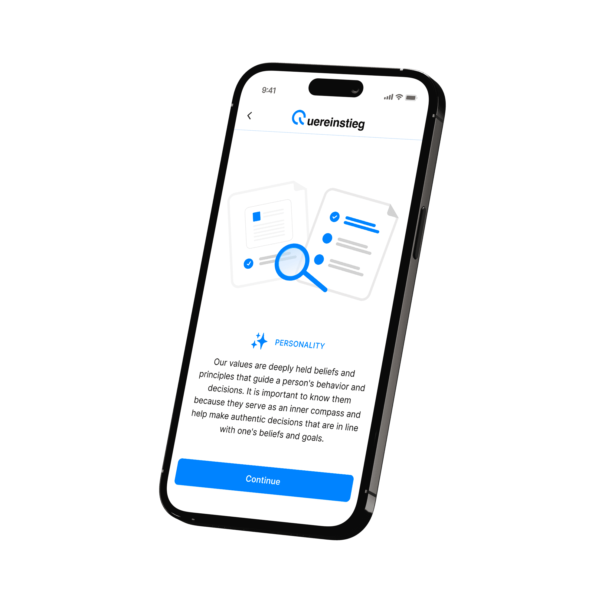 KI-gestützter Berufstest Illustration